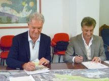 Il presidente Celani e il sindaco Merli