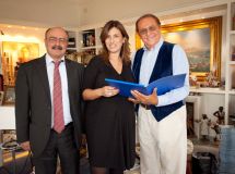 Renzo Arbore con Barbara Gabrielli e Rossano Bartoli