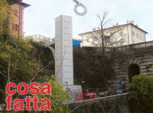 Il poster di Rifondazione contro l'ascensore di Piazza Giacomini