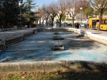 La fontana in viale De Gasperi