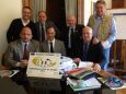 il sindaco castelli, gli assessori brugni ed olivieri con i rappresentanti della manifestazione