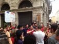 la protesta dei lavoratori della haemonetics