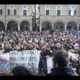 Ascoli, imponente manifestazione degli studenti in Piazza del Popolo, 3 dicembre