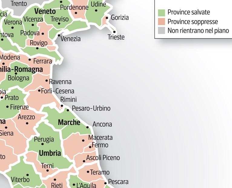 Taglio province (foto Corriere.it)