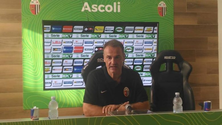 Mister Vivarini, Ascoli dopo la vittoria contro il Lecce (foto Chiara Poli)