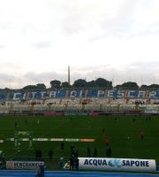 Pescara-Ascoli 2018-19, riscaldamento pre partita.