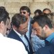 Salvini parla con il conduttore televisivo Massimiliano Ossini