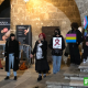 Ddl Zan, l'intervento di alcuni manifestanti ad Ascoli in piazza del Popolo