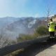 Incendio vicino a Roccafluvione (foto Vvf Ascoli Piceno)