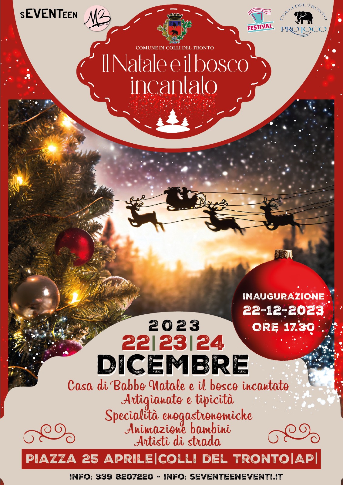 Colli del Tronto è pronta a festeggiare il Natale e il Bosco Incantato