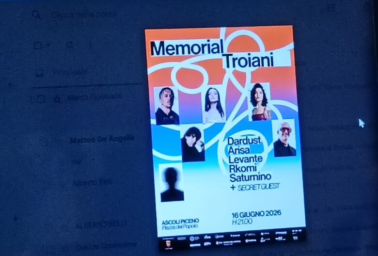 Memorial Troiani 2026: Dardust, Arisa, Rkomi e altri ad Ascoli